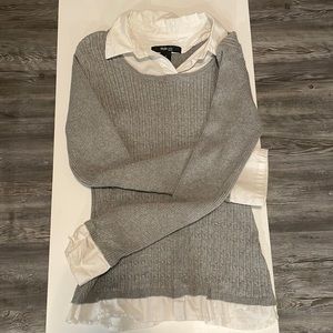 Sweater with built in collar